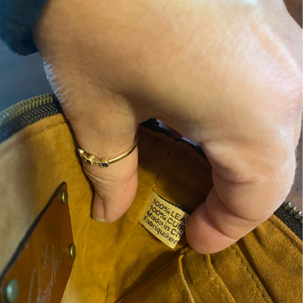 Patricia Nash Cognac Leather Wristlet Clutch - Picture 6 of 8